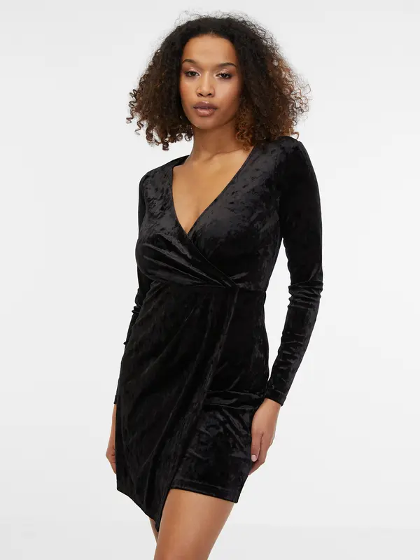 Orsay Orsay Black Women's Velvet Dress - Women's
