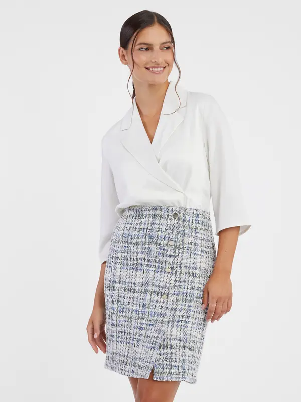 Orsay Orsay Blue & White Women's Dress - Women's