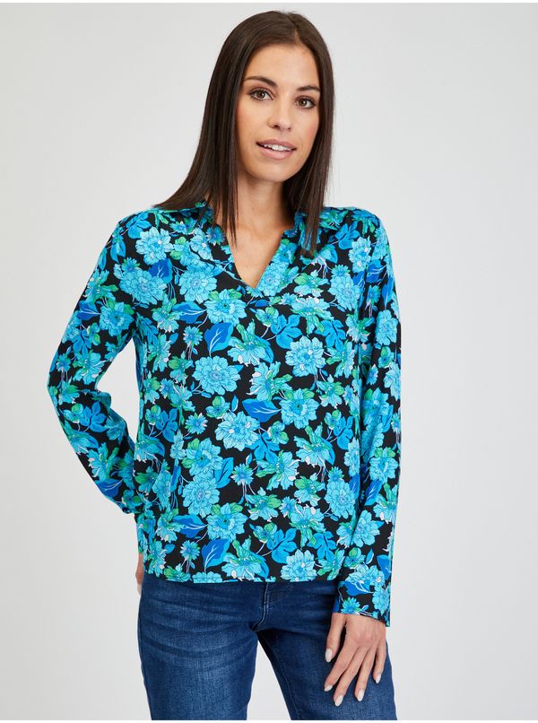 Orsay Orsay Blue Ladies Floral Blouse - Women