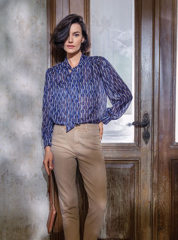 Orsay Orsay Blue Ladies Patterned Blouse - Women