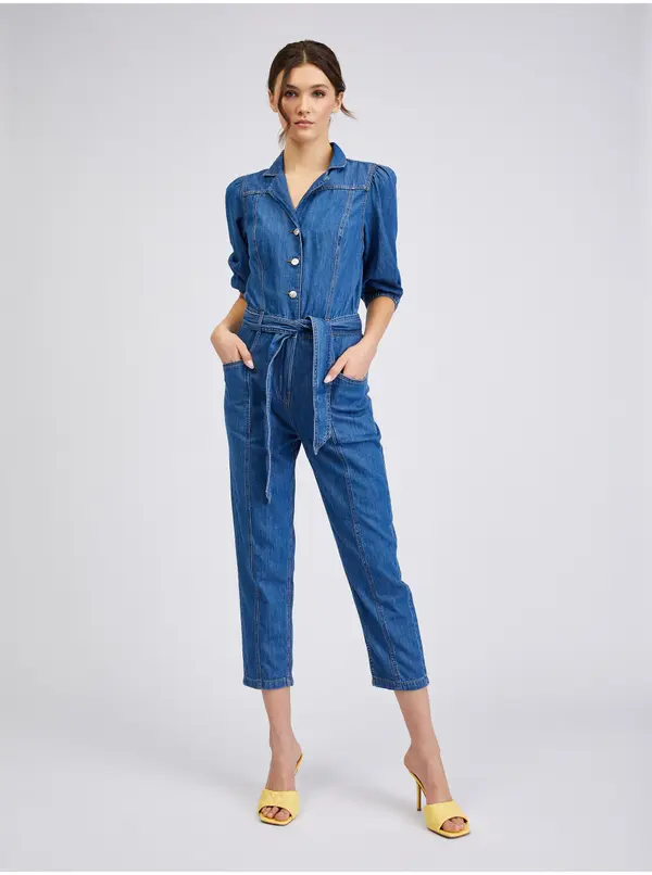 Orsay Orsay Blue Women's Denim Jumpsuit - Women's