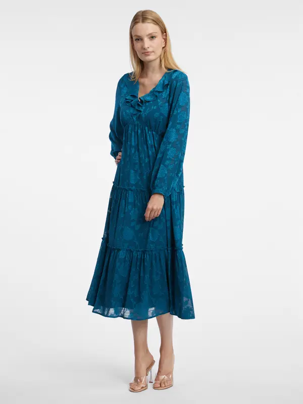 Orsay Orsay Blue Women's Floral Midis Dress - Women's