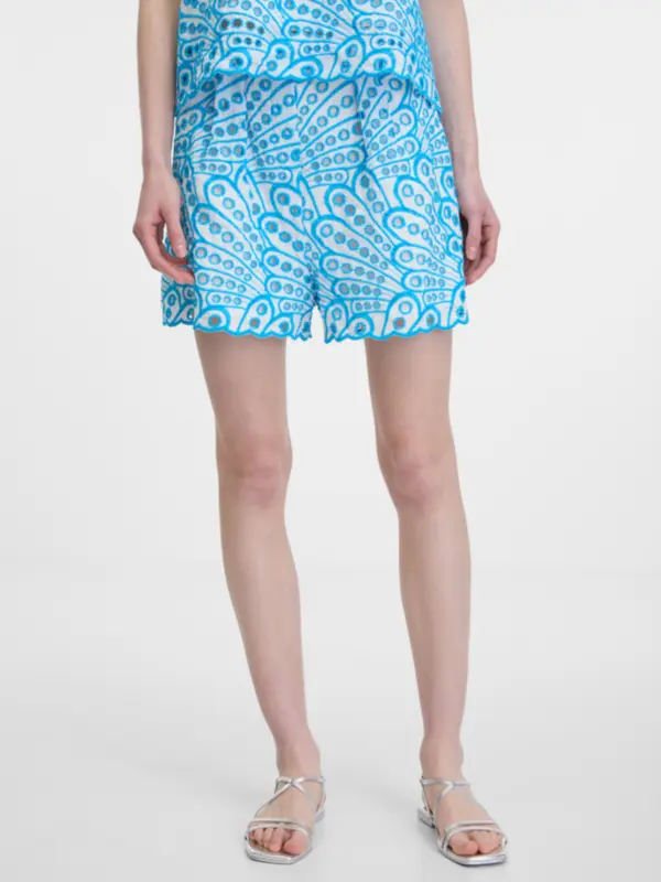 Orsay Orsay Blue Women's Patterned Shorts - Women's