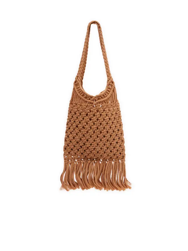 Orsay Orsay Brown Women's Knitted Bag with Decorative Detail - Women's