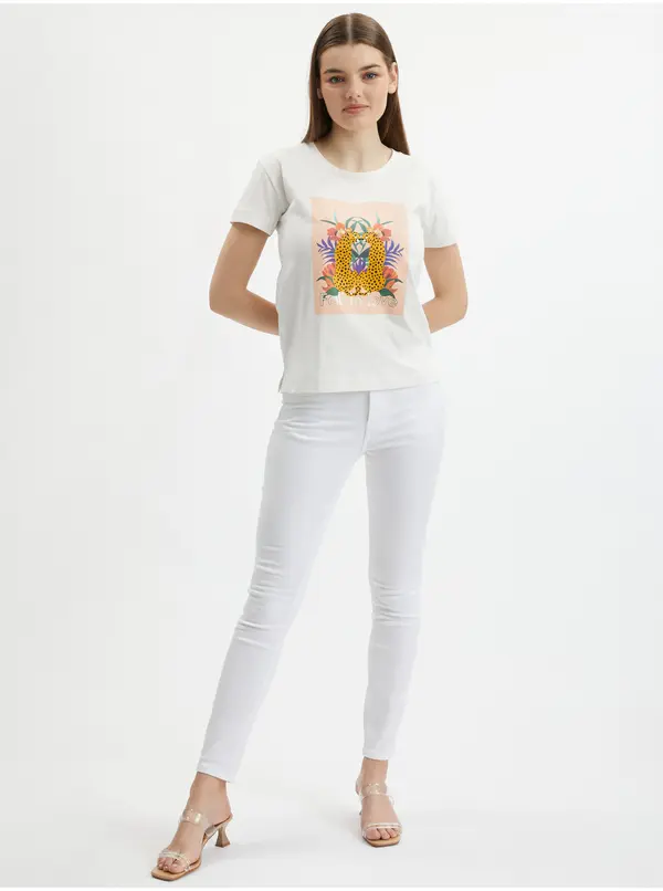 Orsay Orsay Cream Women's T-Shirt - Women