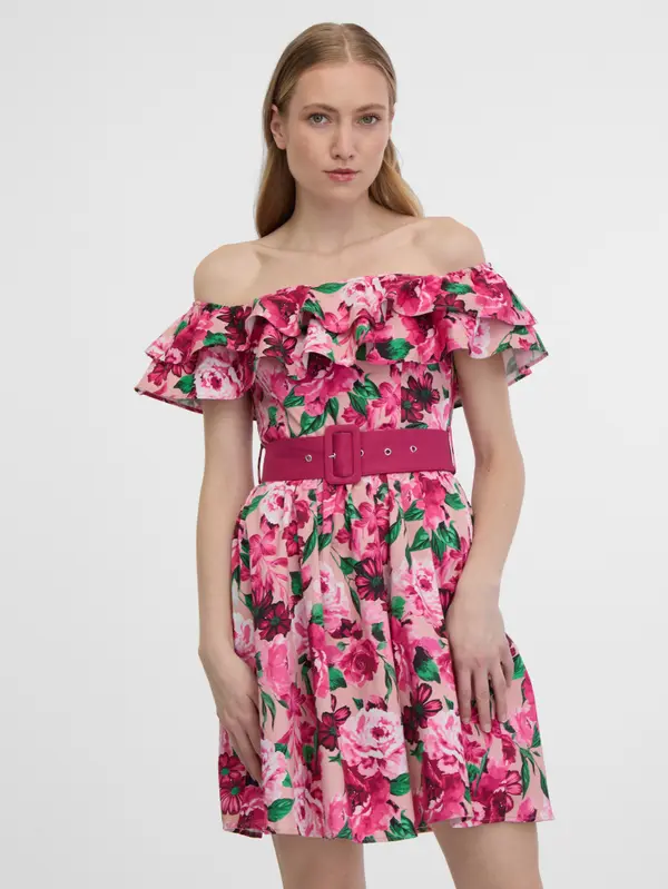Orsay Orsay Dark Pink Women's Floral Dress - Women's