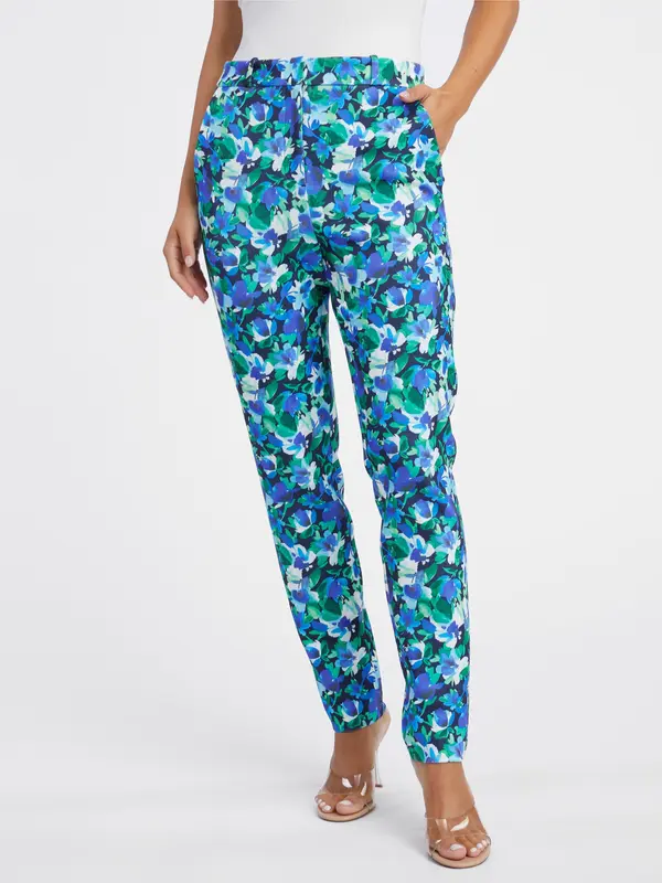 Orsay Orsay Green-Blue Women's Floral Trousers - Women's