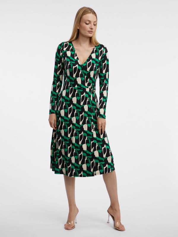 Orsay Orsay Green Ladies Patterned Dress - Women