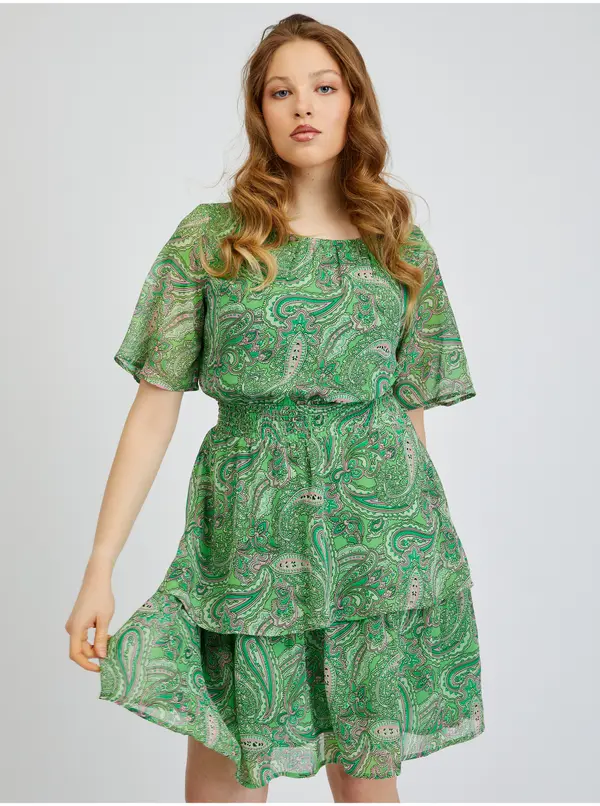 Orsay Orsay Green Women's Patterned Dress - Women's