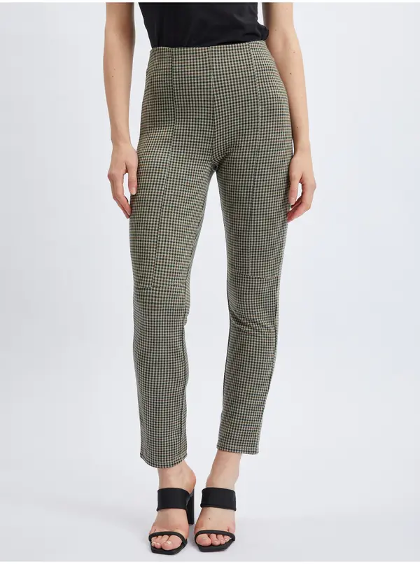 Orsay Orsay Green Women's Plaid Trousers - Women's