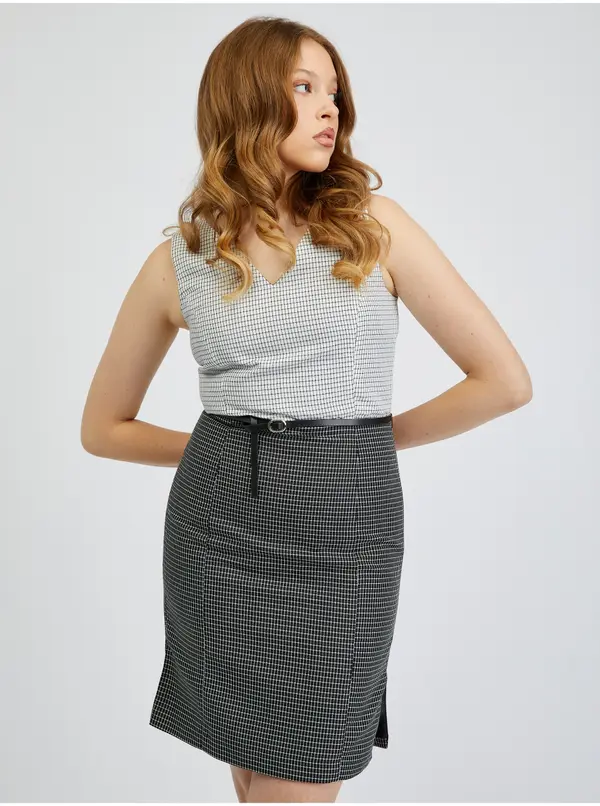 Orsay Orsay Grey-Black Women's Plaid Dress - Women's