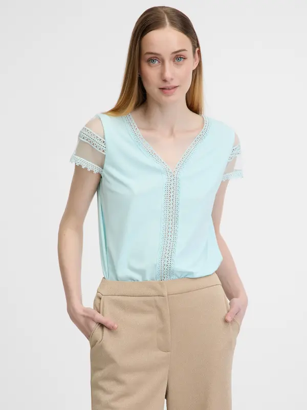 Orsay Orsay Light Blue Women's Short Sleeve T-Shirt - Women's