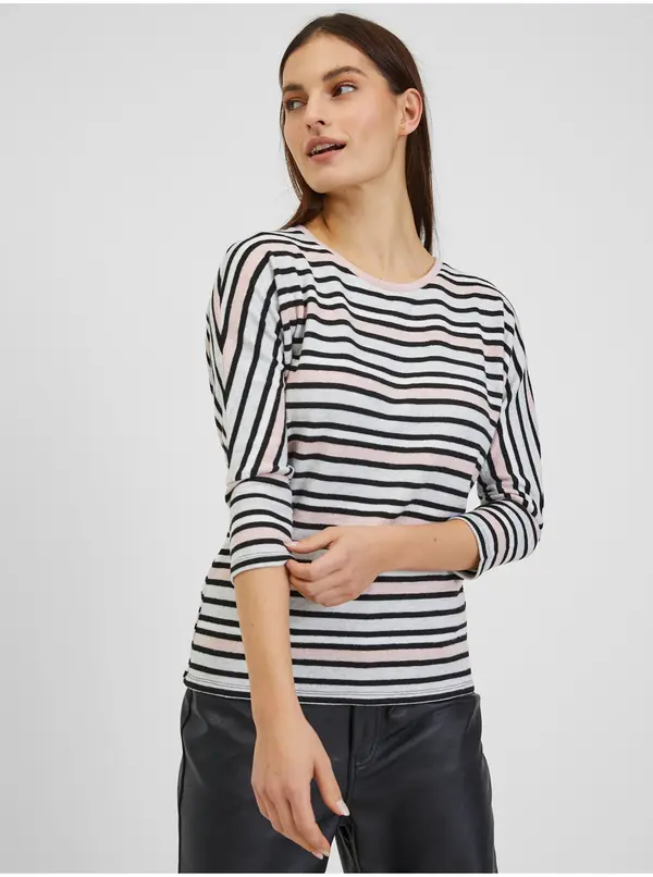 Orsay Orsay Light Blue Women's Striped T-Shirt - Women's