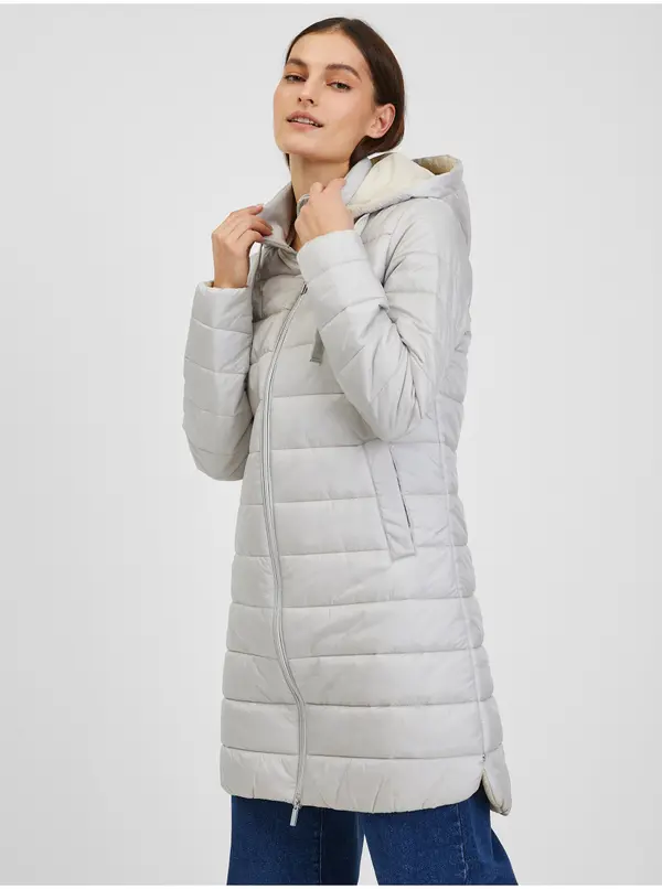 Orsay Orsay Light Blue Women's Winter Quilted Coat - Women's