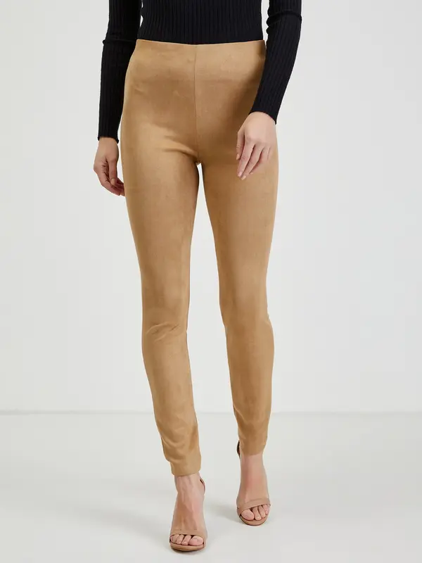 Orsay Orsay Light Brown Women's Suede Trousers - Women's