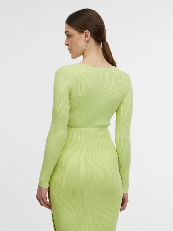 Orsay Orsay Light Green Women's Ribbed Sweater - Women's