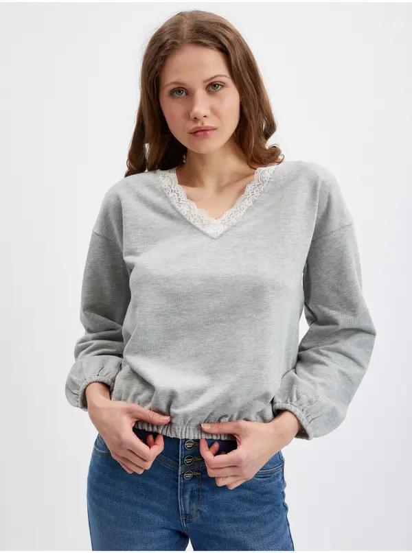 Orsay Orsay Light Grey Women's Brindle Sweatshirt - Women's