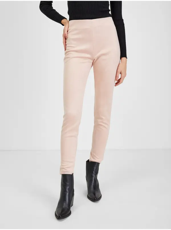 Orsay Orsay Light Pink Women's Suede Trousers - Women's