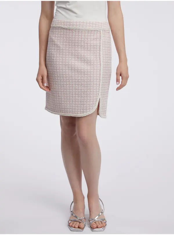Orsay Orsay Light Pink Women's Tweed Skirt - Women's
