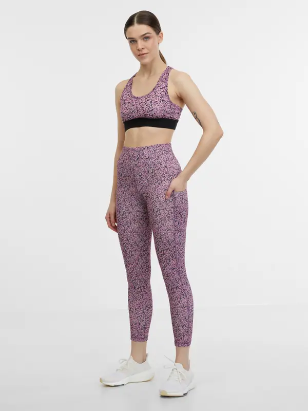 Orsay Orsay Light Purple Women's Patterned Sports Bra - Women's