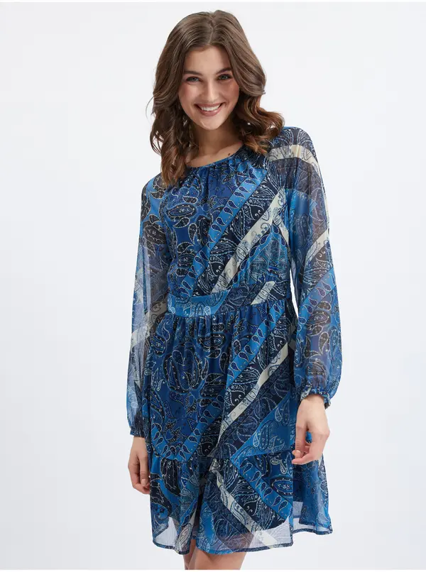 Orsay Orsay Navy Blue Women's Patterned Dress - Women's