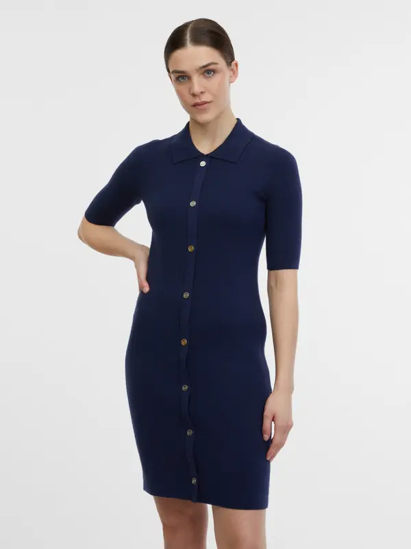 Orsay Orsay Navy Blue Women's Sweater Dress - Women's