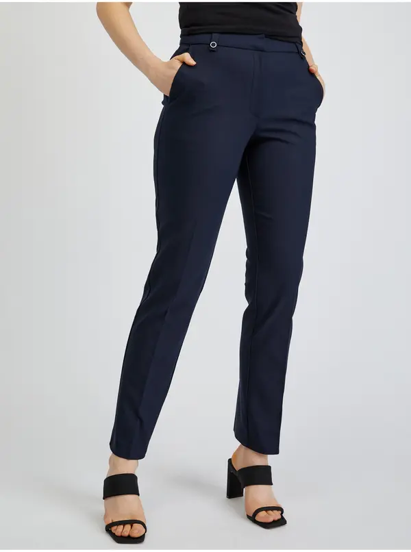 Orsay Orsay Navy Blue Women's Trousers - Ladies