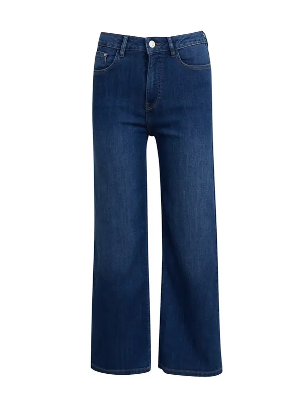 Orsay Orsay Navy Blue Women's Wide Jeans - Women's