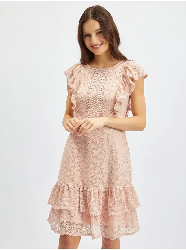 Orsay Orsay Old Pink Women's Lace Dress - Women's