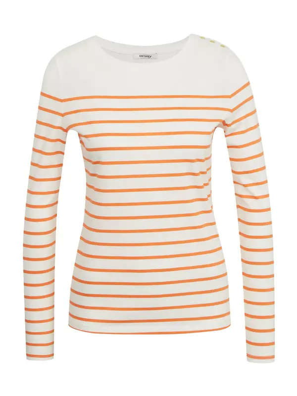 Orsay Orsay Orange-White Women's Striped T-Shirt - Women's