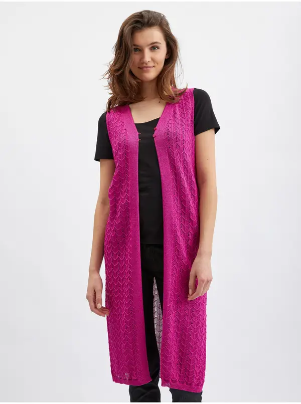 Orsay Orsay Pink Women's Sleeveless Cardigan - Women's