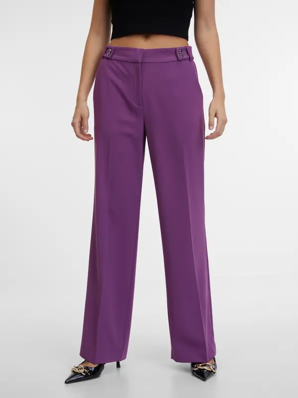 Orsay Orsay Purple Women's Straight Pants - Women's