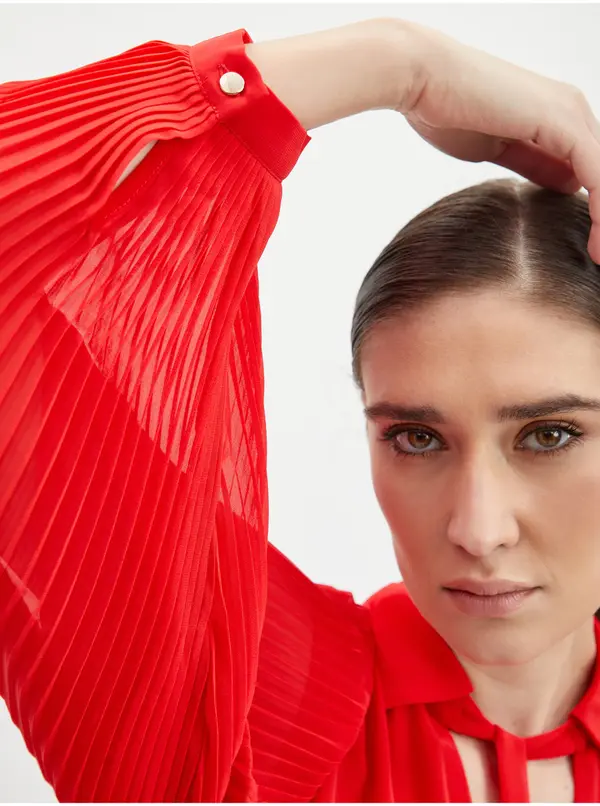 Orsay Orsay Red Women's Pleated Midis Dress - Women's