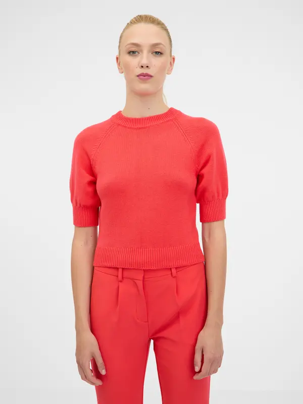 Orsay Orsay Red women's sweater with short sleeves - Women's