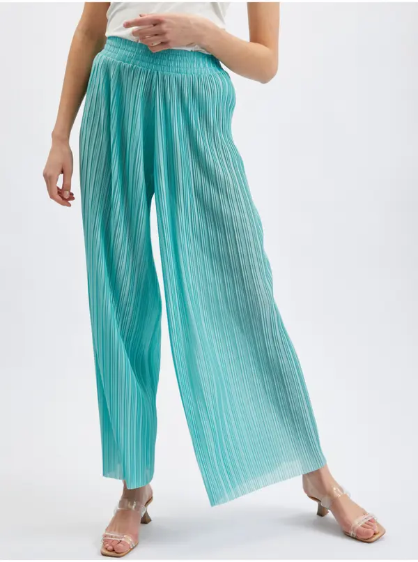 Orsay Orsay Turquoise Women's Wide Trousers - Women's