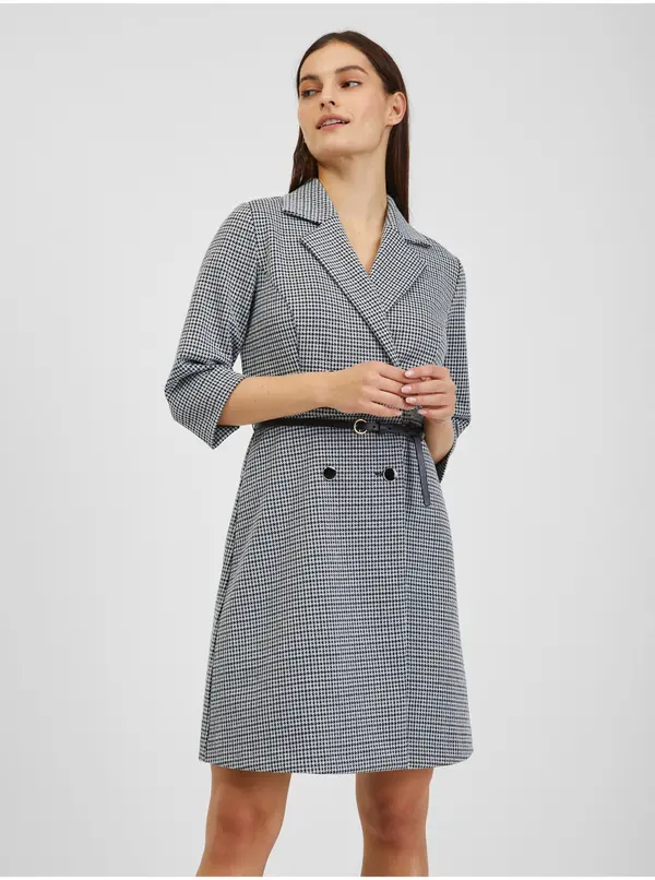 Orsay Orsay White-Black Women's Patterned Dress - Women's