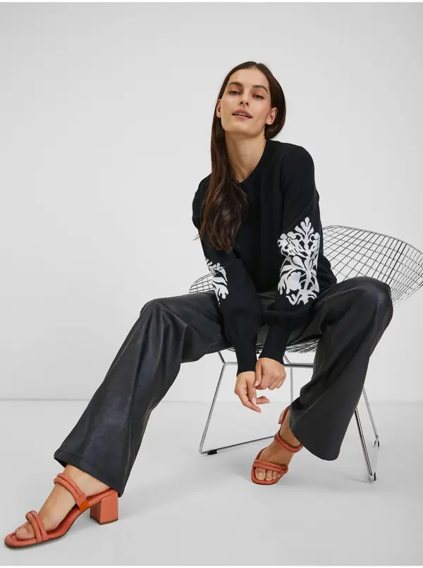 Orsay Orsay White-Black Women's Sweater - Women's