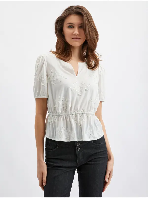 Orsay Orsay White Women's Floral Blouse - Women's