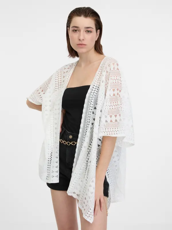 Orsay Orsay White Women's Patterned Cardigan - Women's