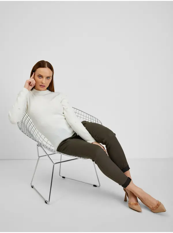 Orsay Orsay White Women's Sweater with Decorative Details - Women's