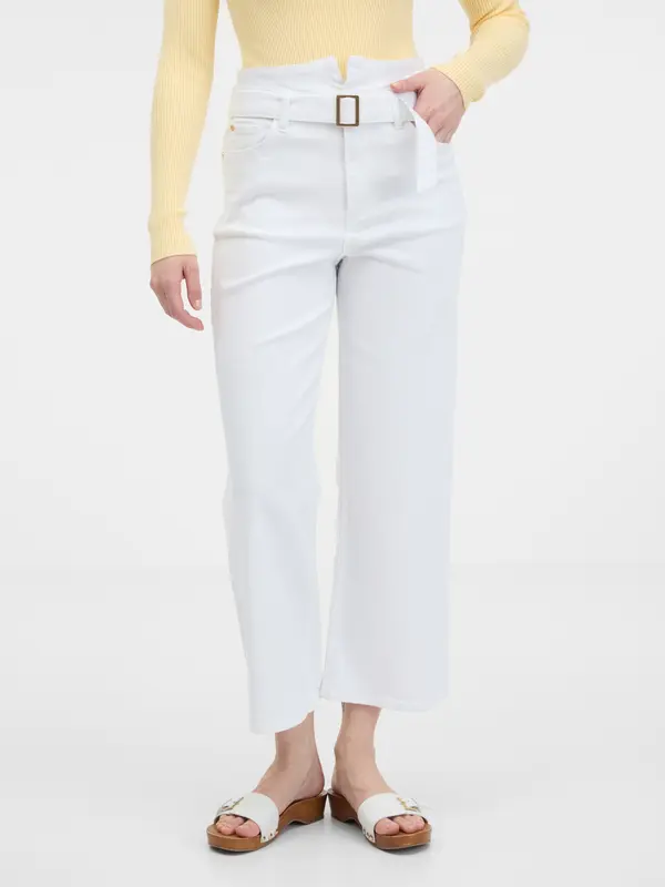 Orsay Orsay White Women's Wide Jeans - Women's