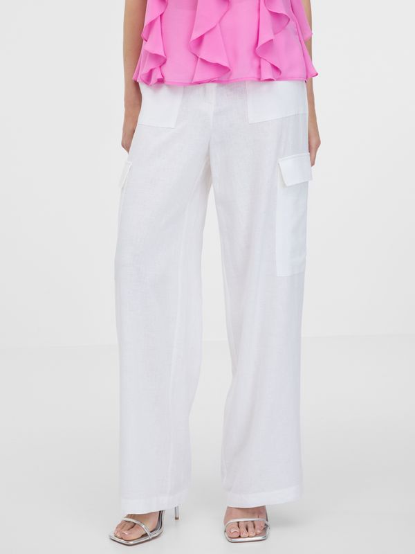 Orsay Orsay White women's wide trousers - Women's