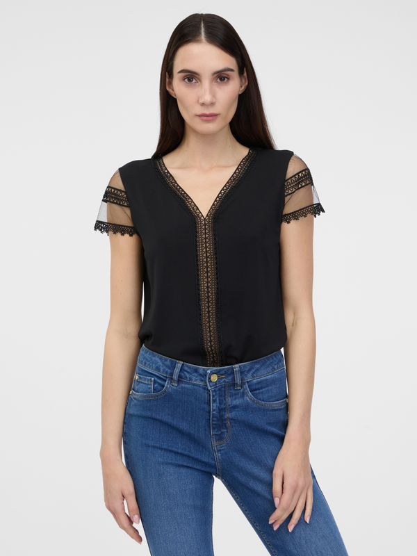 Orsay Orsay Women's Black T-Shirt with Short Sleeves - Women