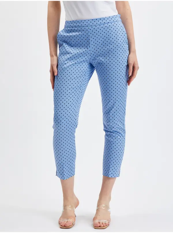 Orsay Orsay Women's Blue Polka Dot Cropped Trousers - Women's