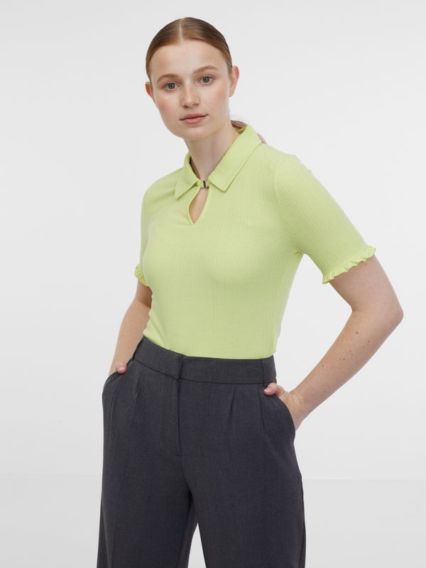 Orsay Orsay Yellow Women's Striped Polo Shirt - Women's