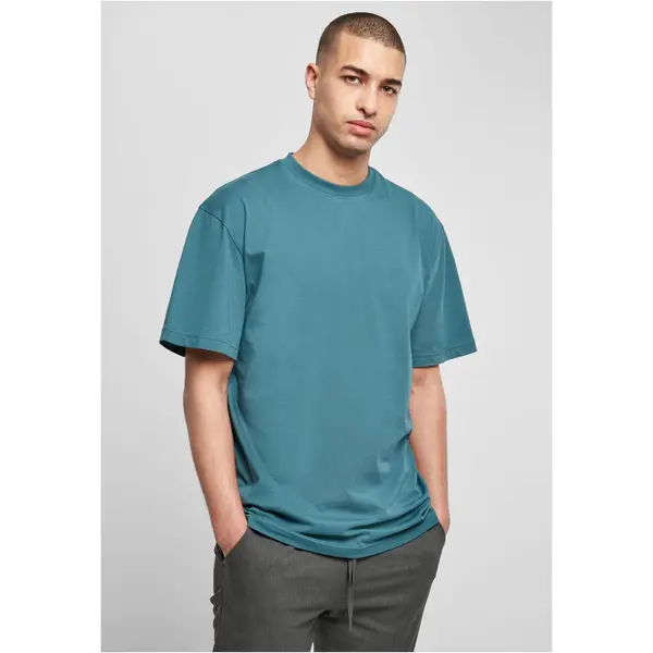 Urban Classics Оувърсайз тениска в синьо-зелено