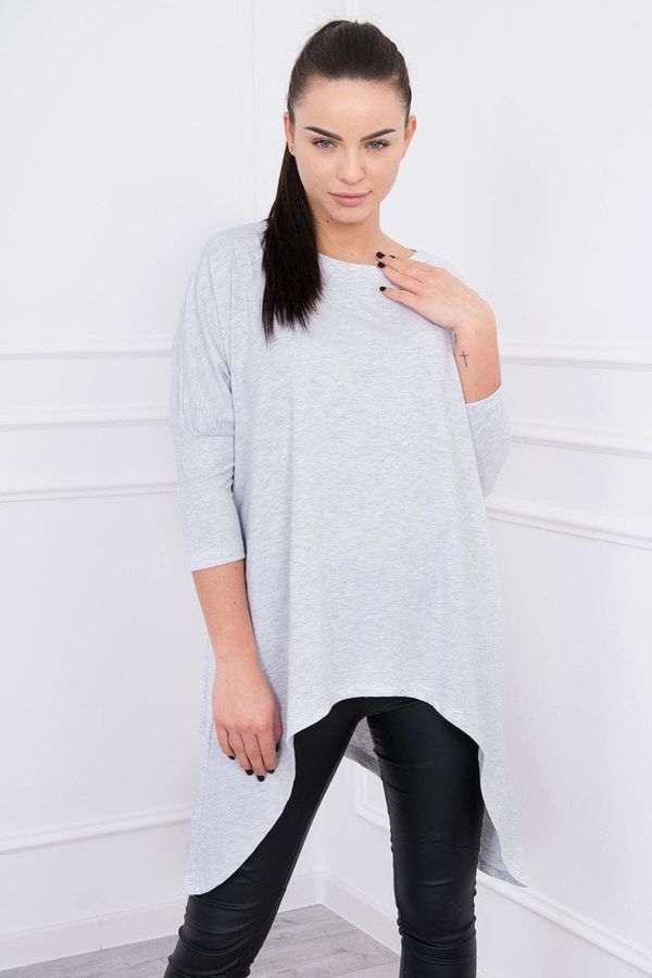 marka niezdefiniowana Oversize blouse light grey