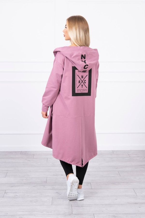 marka niezdefiniowana Oversize dark pink cape with hood