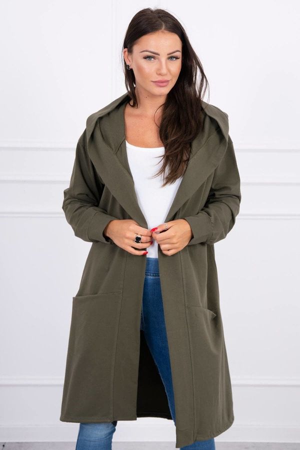 marka niezdefiniowana Oversize khaki cape with hood