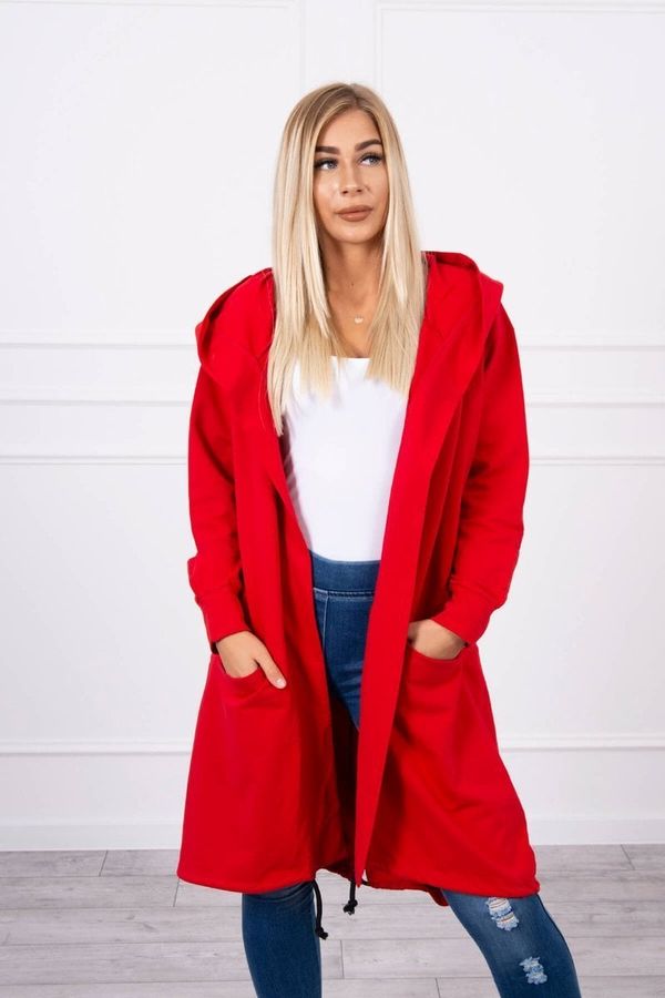 marka niezdefiniowana Oversize red cape with hood